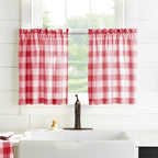 Cantonnière de rideau de cuisine à carreaux Buffalo Emily Gulch de The Gray Barn - 60 l x 15 L
