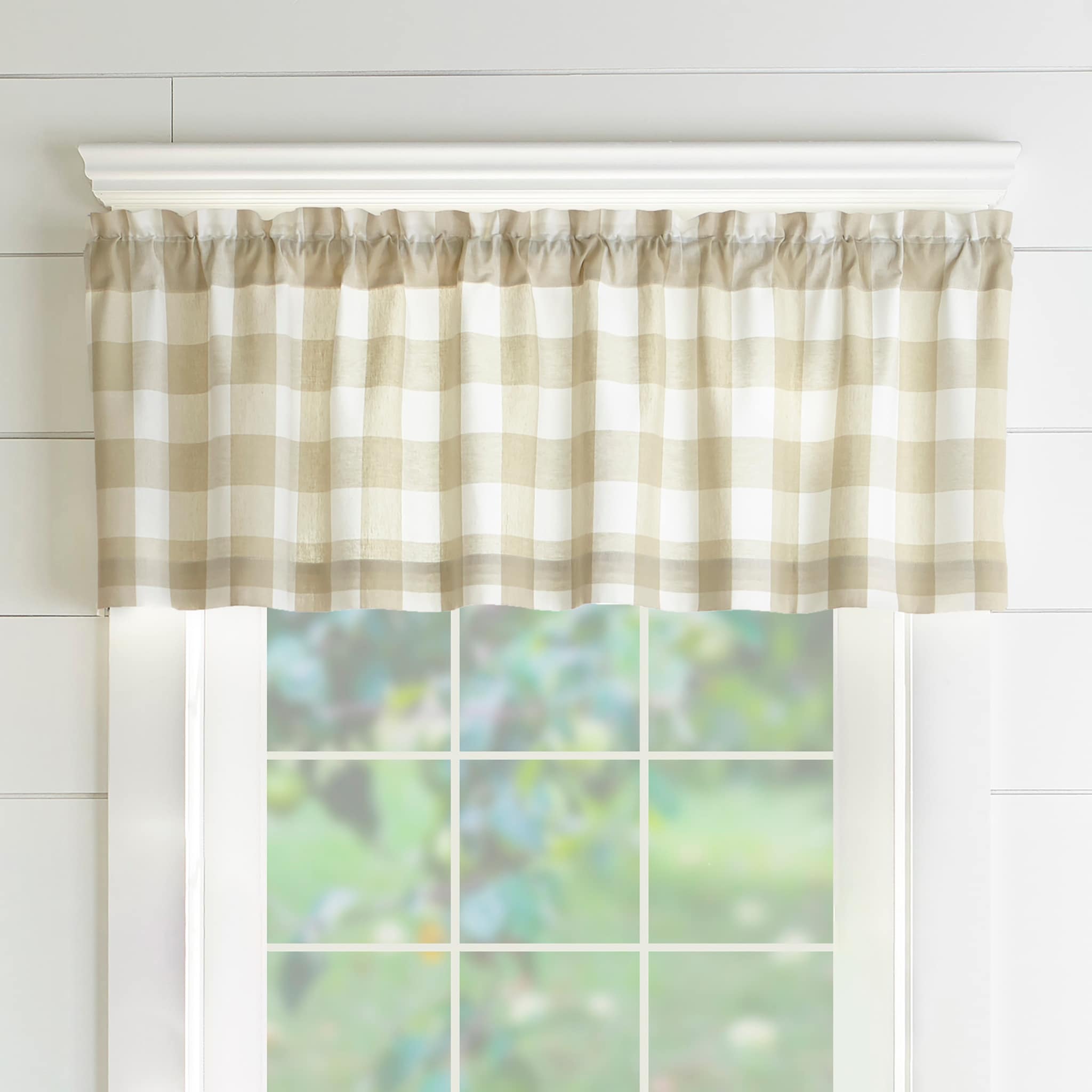 Cantonnière de rideau de cuisine à carreaux Buffalo Emily Gulch de The Gray Barn - 60 l x 15 L