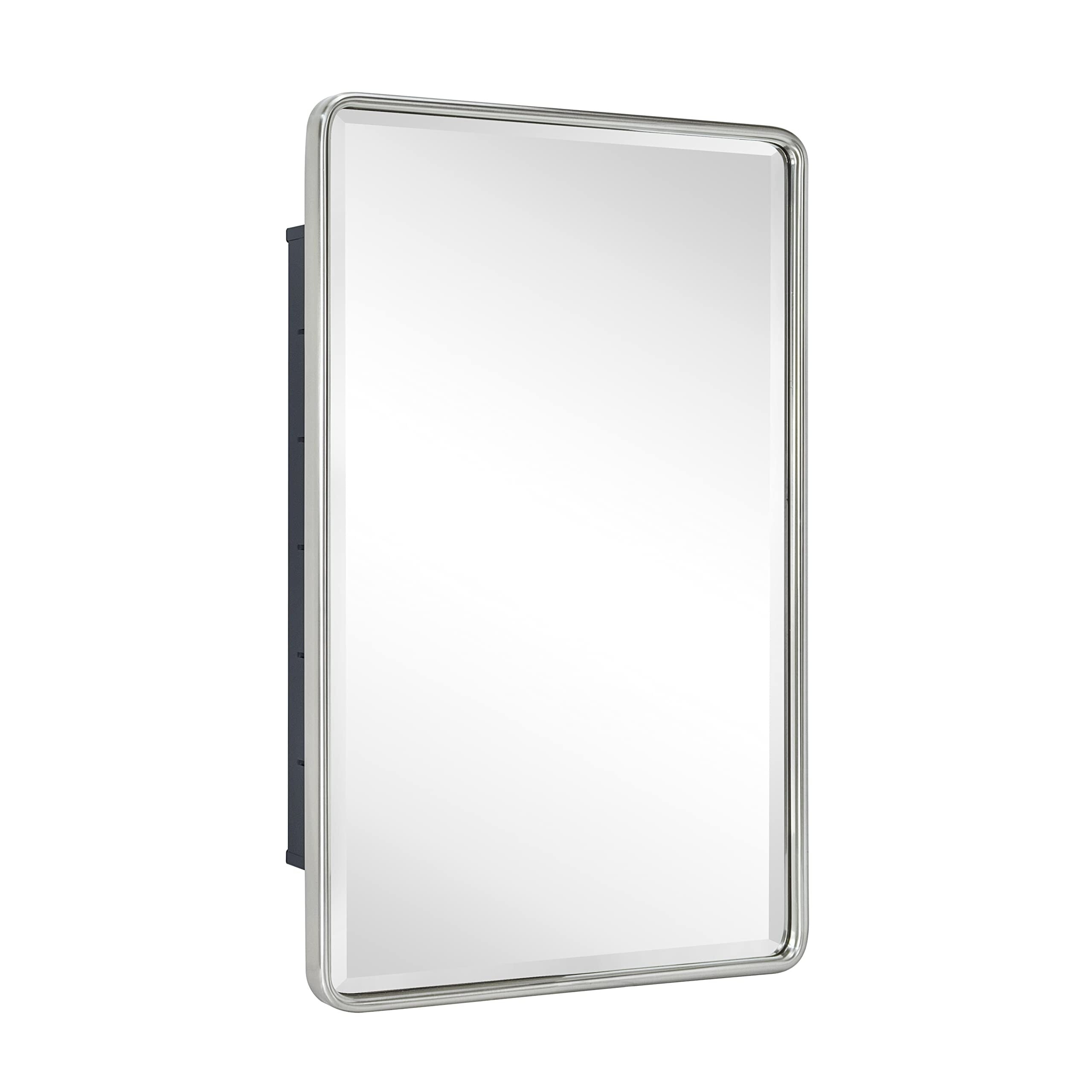 Armoires à pharmacie encastrées en métal avec miroir, style ferme, TEHOME
