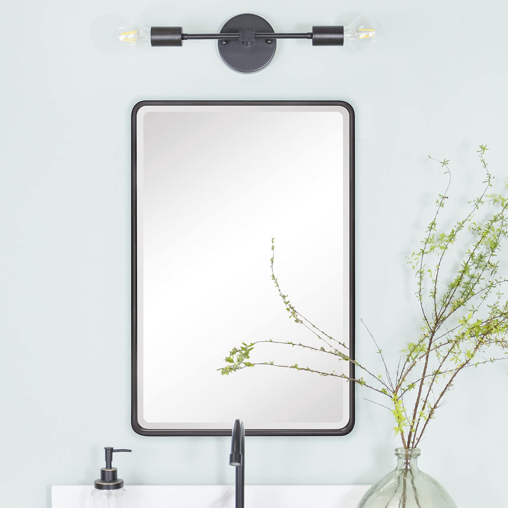 Armoires à pharmacie encastrées en métal avec miroir, style ferme, TEHOME
