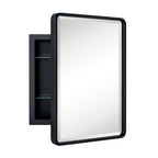 Armoires à pharmacie encastrées en métal avec miroir, style ferme, TEHOME
