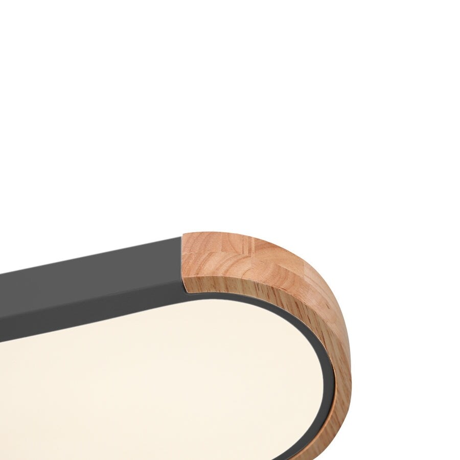 Plafonnier LED ovale à intensité variable Farmhouse Wood - 37 3000 K/6000 K
