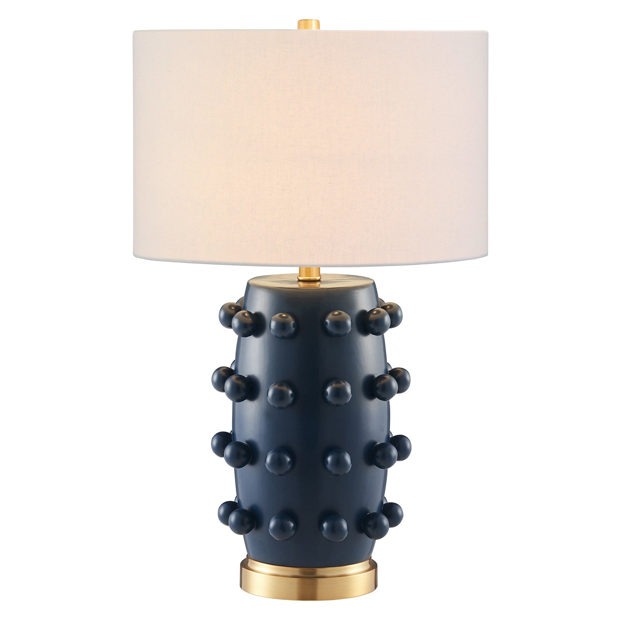 Lampe de table haute Farrington 26 en céramique avec abat-jour en tissu - 16 pouces de large