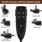 Fauteuil inclinable électrique en similicuir avec double moteur, massage thermique, ports USB et inclinaison infinie pour personnes âgées
