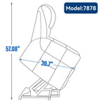 Fauteuil inclinable électrique en similicuir avec double moteur, massage thermique, ports USB et inclinaison infinie pour personnes âgées