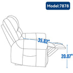 Fauteuil inclinable électrique en similicuir avec double moteur, massage thermique, ports USB et inclinaison infinie pour personnes âgées