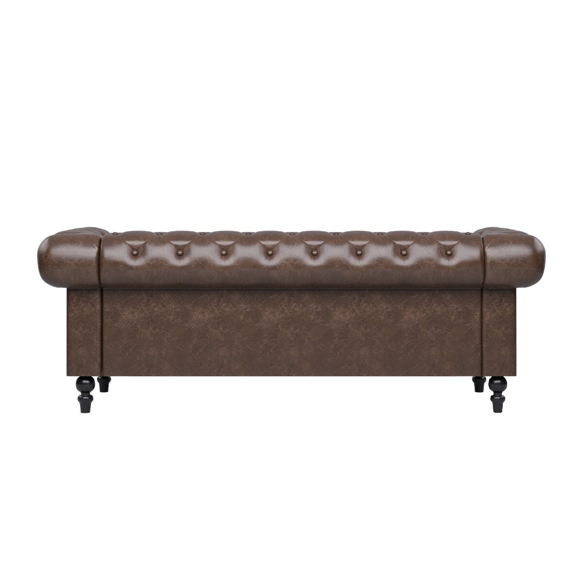 Canapé Chesterfield rembourré en similicuir - 3 places