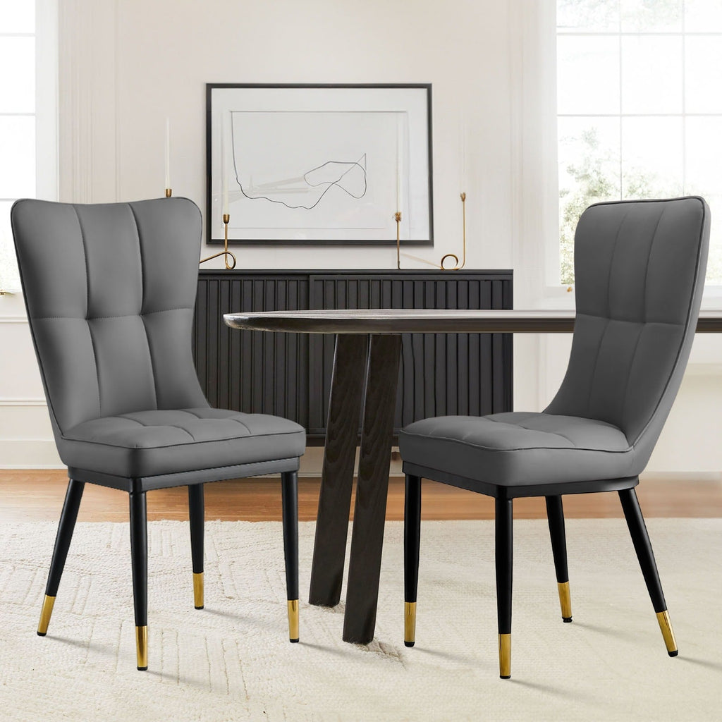 Lot de 2/4 chaises de salle à manger rembourrées en similicuir