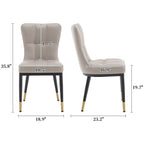 Lot de 2/4 chaises de salle à manger rembourrées en similicuir