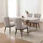 Lot de 2/4 chaises de salle à manger rembourrées en similicuir