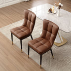 Lot de 2/4 chaises de salle à manger rembourrées en similicuir