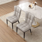 Lot de 2/4 chaises de salle à manger rembourrées en similicuir