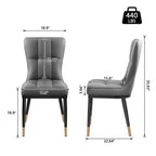Lot de 2/4 chaises de salle à manger rembourrées en similicuir