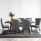 Lot de 2/4 chaises de salle à manger rembourrées en similicuir