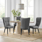 Lot de 2/4 chaises de salle à manger rembourrées en similicuir