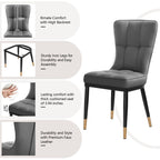 Lot de 2/4 chaises de salle à manger rembourrées en similicuir