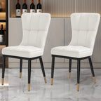 Lot de 2/4 chaises de salle à manger rembourrées en similicuir