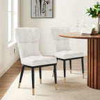 Lot de 2/4 chaises de salle à manger rembourrées en similicuir