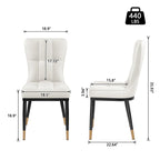 Lot de 2/4 chaises de salle à manger rembourrées en similicuir