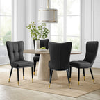 Lot de 2/4 chaises de salle à manger rembourrées en similicuir
