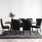 Lot de 2/4 chaises de salle à manger rembourrées en similicuir