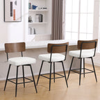 Lot de 2/3/4 tabourets de bar/comptoir pivotants rembourrés en similicuir