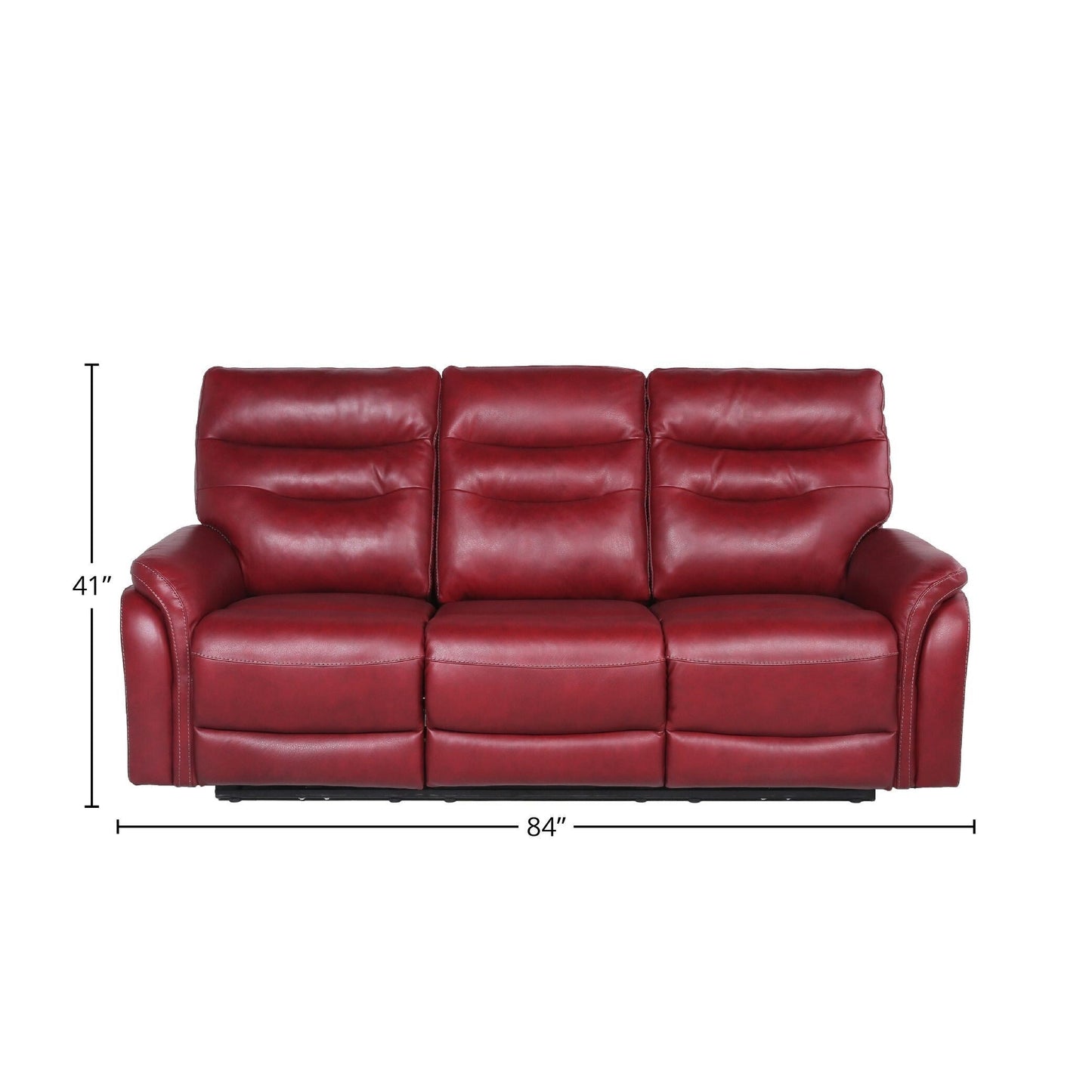 Canapé inclinable électrique rembourré Favara 84, rouge