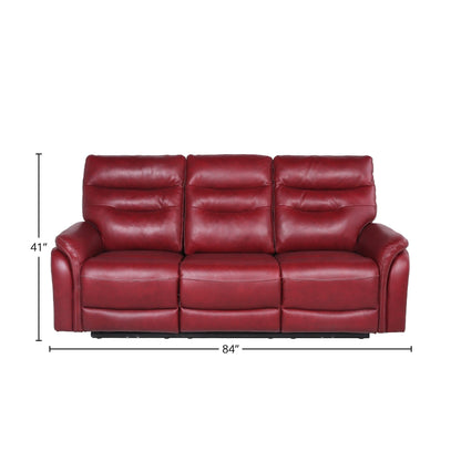 Canapé inclinable électrique rembourré Favara 84, rouge