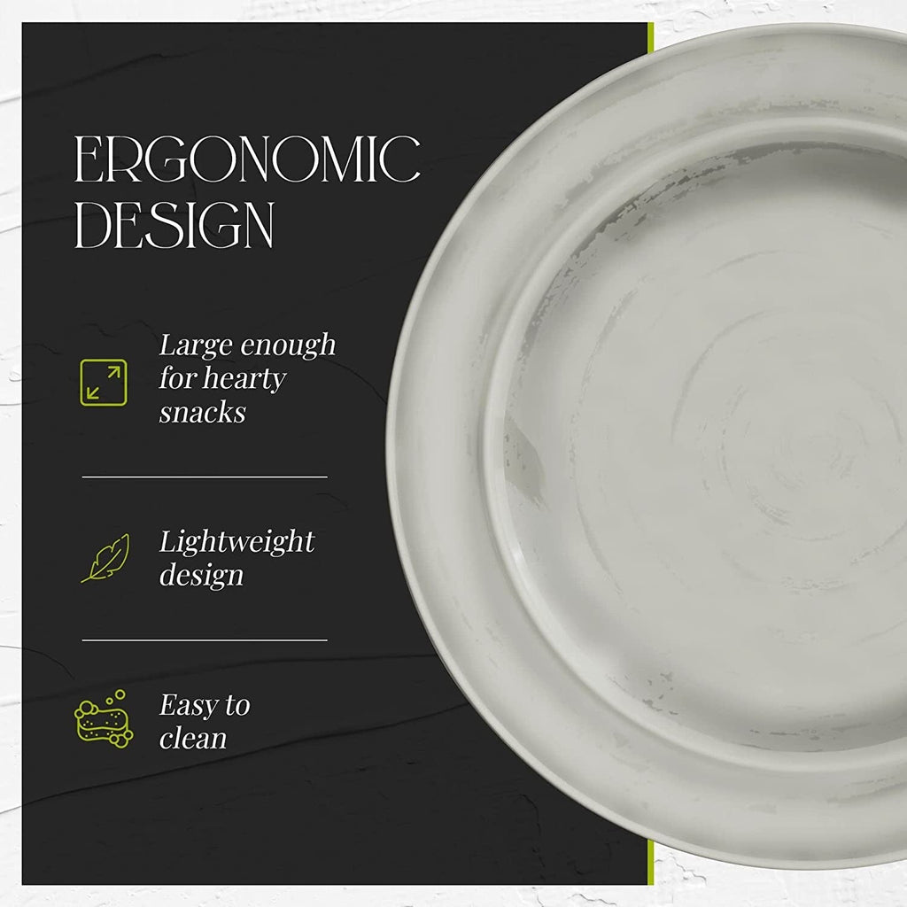 Assiettes à salade légères en mélamine Fifth Avenue, lot de 4 - 28 cm