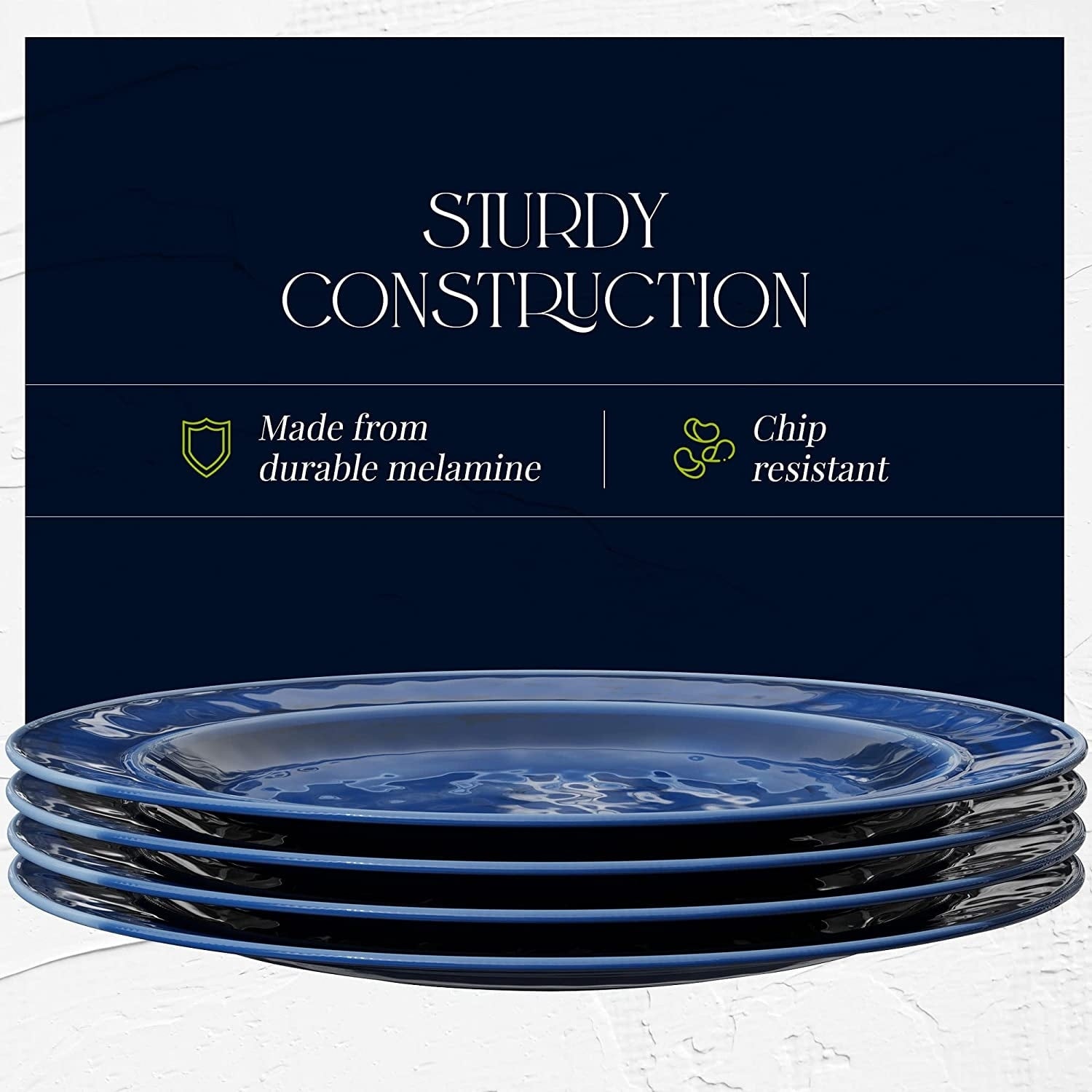 Assiettes à salade légères en mélamine Fifth Avenue, lot de 4 - 28 cm