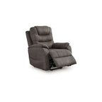 Fauteuil inclinable Fily Power Lift, massage thermique, 40 pouces, similicuir gris