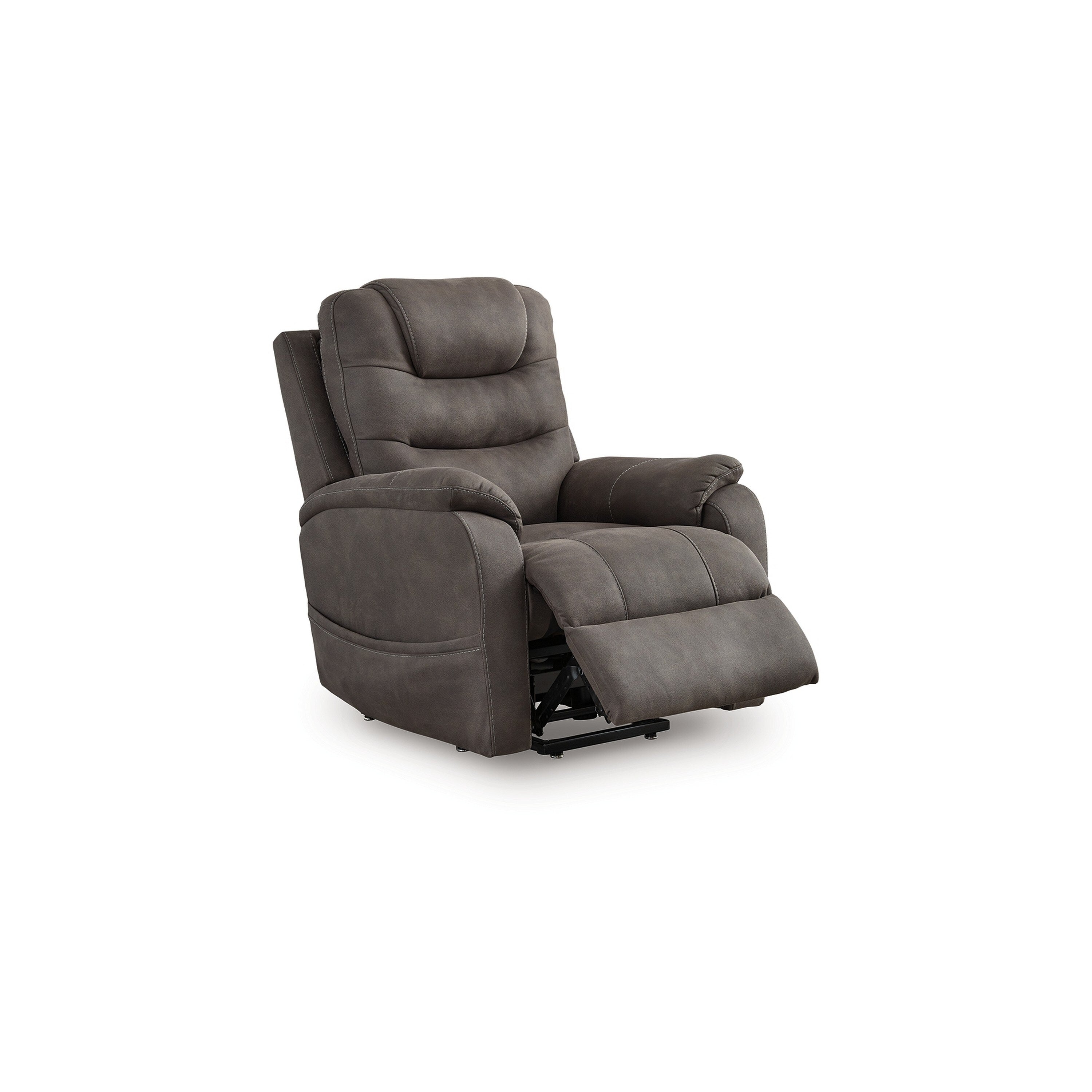 Fauteuil inclinable Fily Power Lift, massage thermique, 40 pouces, similicuir gris