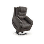 Fauteuil inclinable Fily Power Lift, massage thermique, 40 pouces, similicuir gris