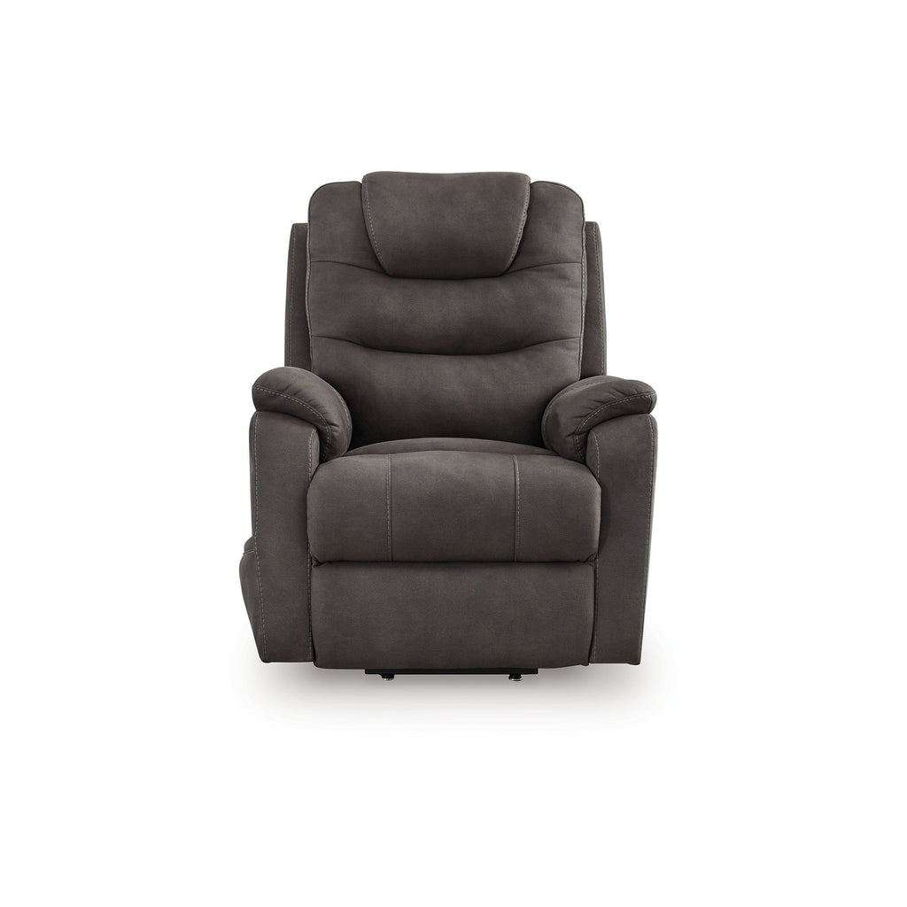 Fauteuil inclinable Fily Power Lift, massage thermique, 40 pouces, similicuir gris