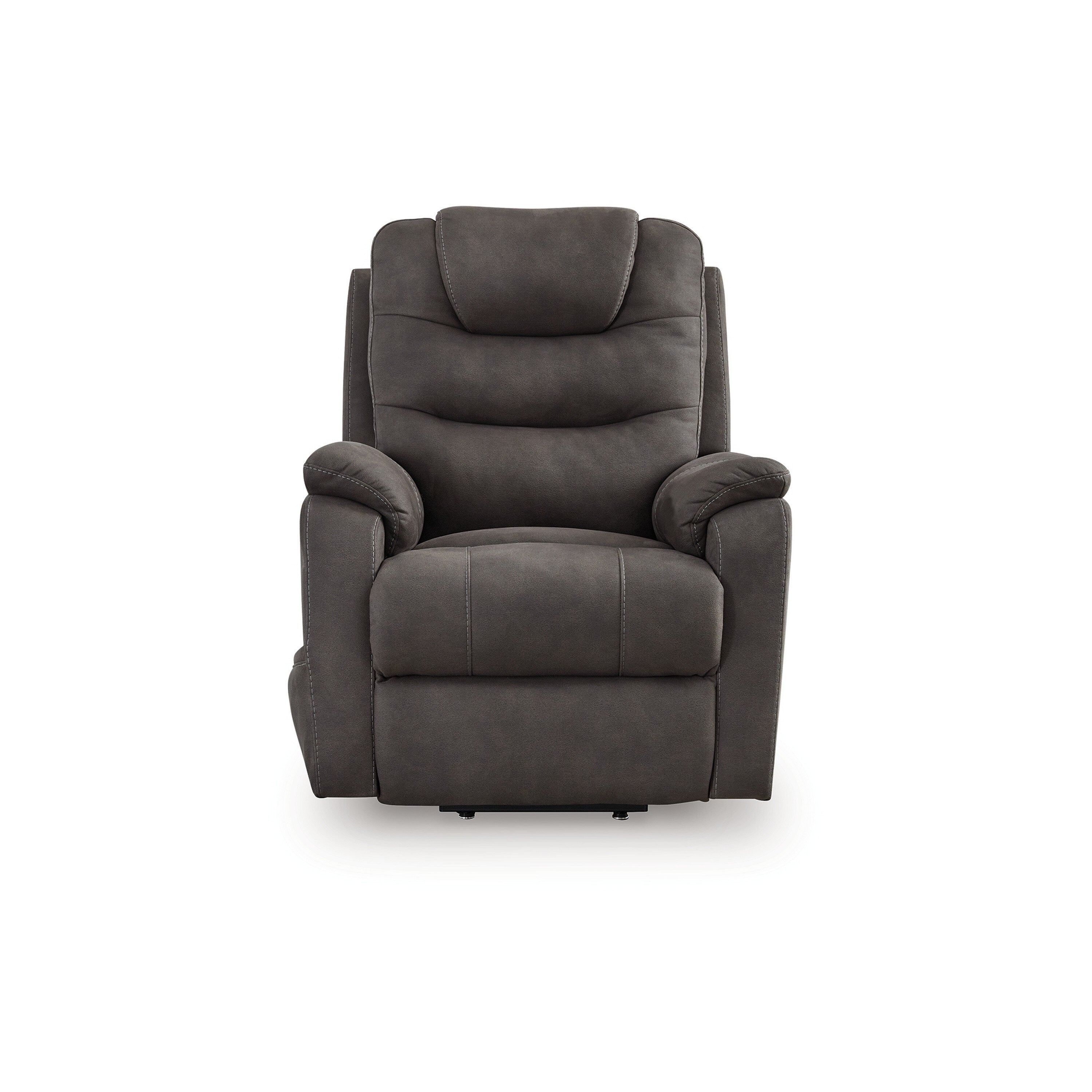 Fauteuil inclinable Fily Power Lift, massage thermique, 40 pouces, similicuir gris