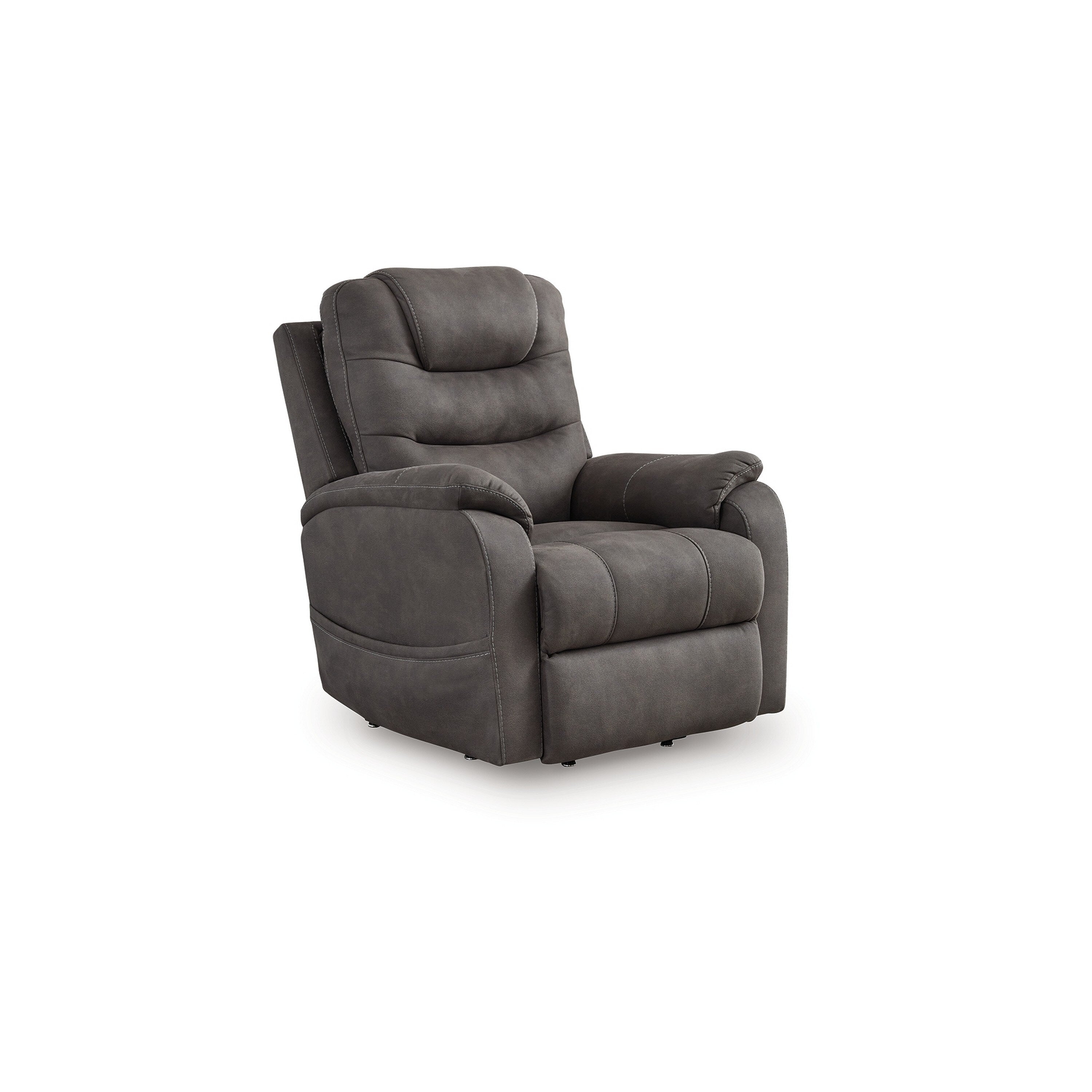 Fauteuil inclinable Fily Power Lift, massage thermique, 40 pouces, similicuir gris