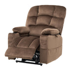 Fauteuil releveur à double moteur en flanelle, massage, chauffage et ports USB