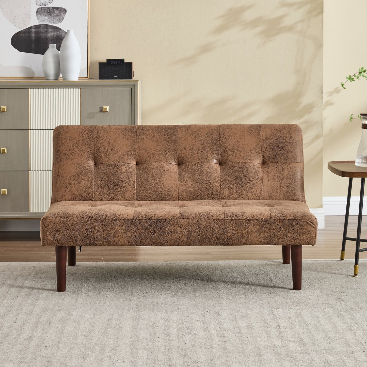Canapé-lit pliable et tendance, dossier en flanelle haut de gamme, canapé inclinable et futon réglable, canapé moderne et tendance avec port de chargement