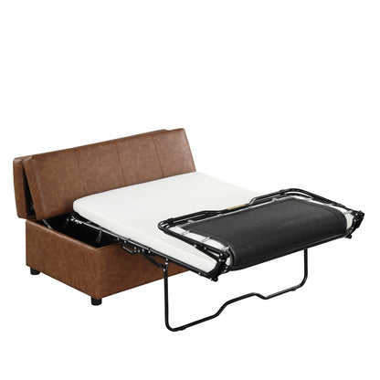 Lit ottoman pliant convertible avec matelas et lit d'appoint