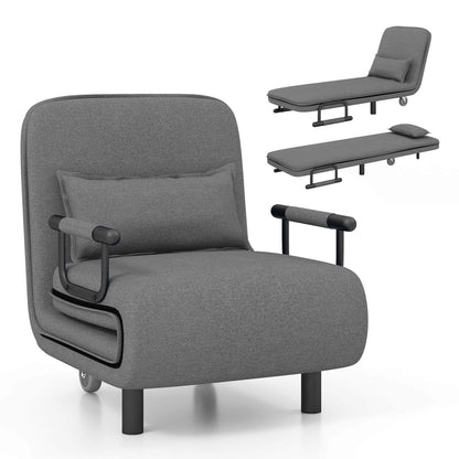 Fauteuil-lit pliant convertible avec dossier réglable