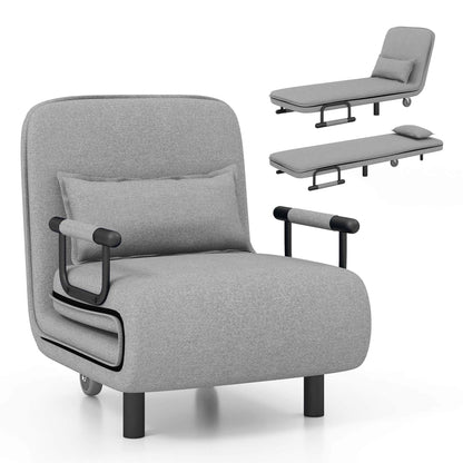 Fauteuil-lit pliant convertible avec dossier réglable