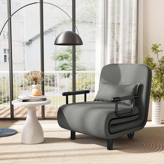 Fauteuil-lit pliant convertible avec dossier réglable