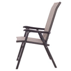 Ensemble de 2 fauteuils pliants pour patio, marron