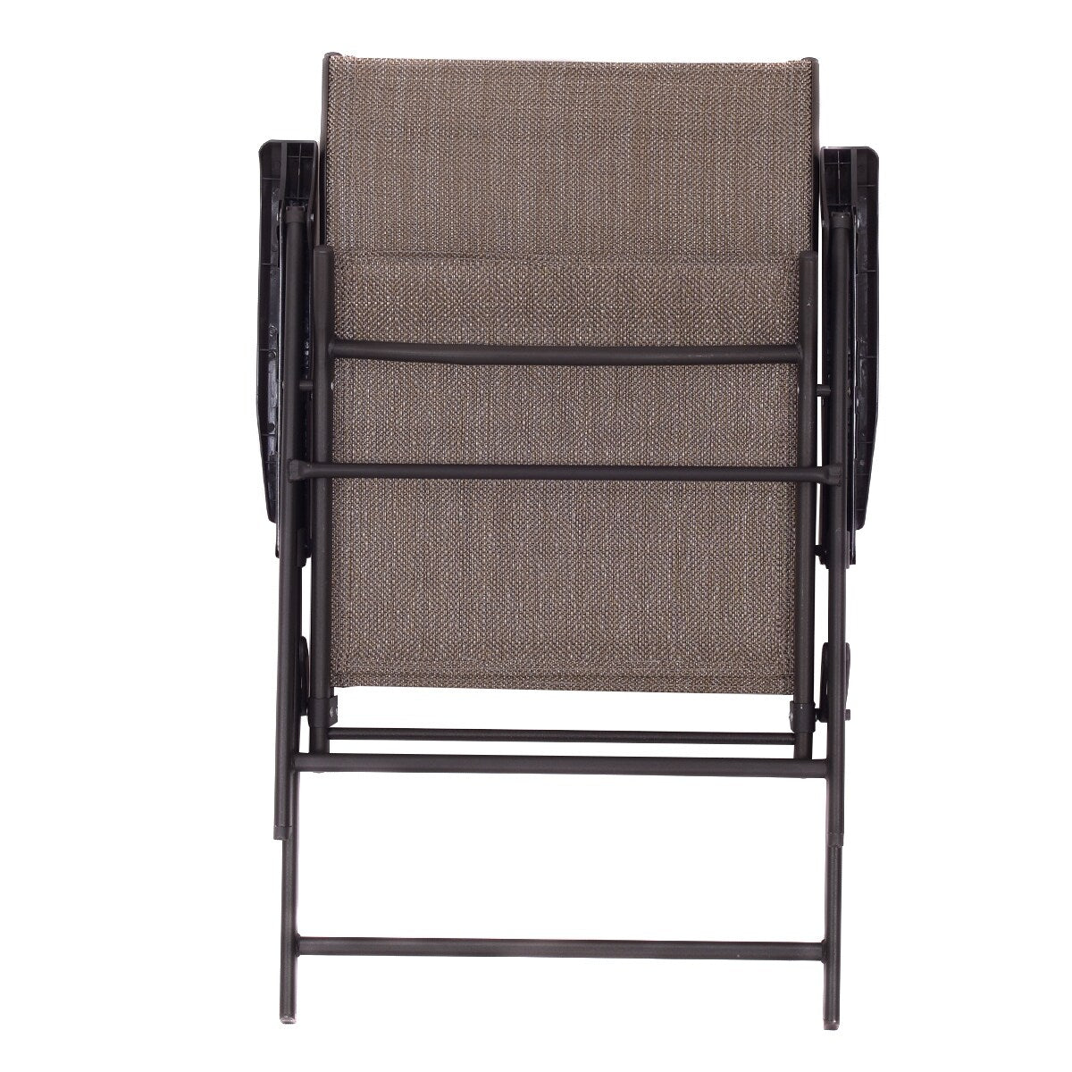 Ensemble de 2 fauteuils pliants pour patio, marron