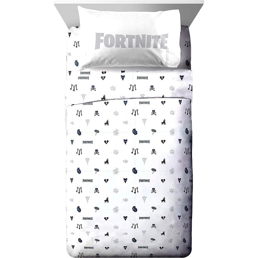 Parure de draps Fortnite Neon Stripe pour enfants 100 % microfibre