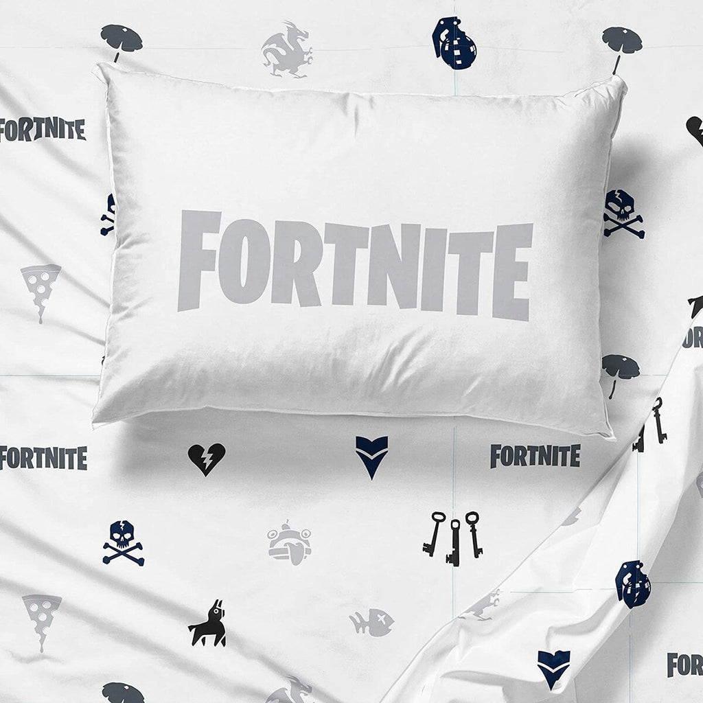 Parure de draps Fortnite Neon Stripe pour enfants 100 % microfibre