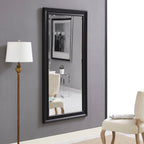 Miroir de sol encadré pleine longueur - Grand miroir rectangulaire sur pied, miroir intégral pour chambre et dressing