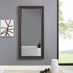 Miroir de sol encadré pleine longueur - Grand miroir rectangulaire sur pied, miroir intégral pour chambre et dressing