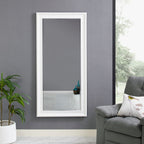 Miroir de sol encadré pleine longueur - Grand miroir rectangulaire sur pied, miroir intégral pour chambre et dressing