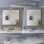 Miroir de salle de bain mural encadré